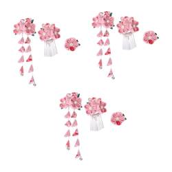 FOMIYES 9 Stk Braut Frauen Haarspange Hochzeit Haarspangen Haarklammer Haarnadel Haarschmuck Kopfbedeckung im japanischen Stil Japanischer Stil Blumen Entenschnabel-Clip Fräulein von FOMIYES