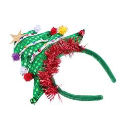 FOMIYES Leuchtendes Weihnachts-stirnband Elfenmütze Stirnband Weihnachtsbaum Hut Urlaubshaarschmuck Für Frauen Weihnachtsstirnbänder Für Kinder Weihnachtsmütze Weihnachten Damen Stoff von FOMIYES