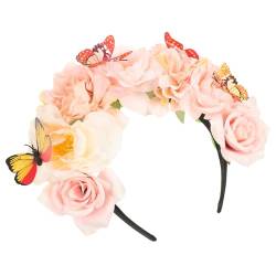 FOMIYES Stirnband aus künstlichen Blumen Stirnband für die Teeparty haarschmuck für die haarband boho bohemian haarband Tiara Haargummi dekoratives Stirnband Stirnbänder für Damen Cosplay von FOMIYES