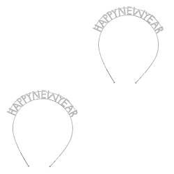 FOMIYES Weihnachtsstirnbänder 2-Teiliges Haar-Accessoire Für Mädchen Haar-Accessoires Mädchen-Hüte 2023 Neujahr Kopfbedeckung Haarband Weihnachts-Stirnband Buchstaben-Mädchen-Stirnband von FOMIYES