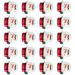 FONDOTIN 20st Dekorationszubehör Für Handys Mini-schneemann Aus Harz Weihnachts-flatback Fotoornament Weihnachtstelefon Flatback Weihnachtliche Flatback-perlen Ornamente Handyhülle Rot von FONDOTIN