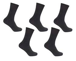FOOTNOTE 5 Paar Hochwertige Socken Damen Baumwollsocken Socks Business, 35-38, Schwarz von FOOTNOTE