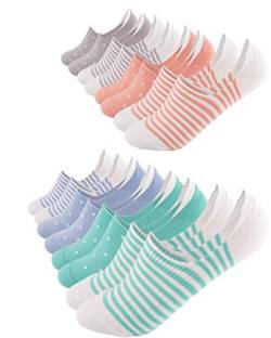 FOOTNOTE 8 Paar Unsichtbare Sneaker Socken Footies Füßlinge Invisible Socks mit Silikon Pastell 39-42 von FOOTNOTE