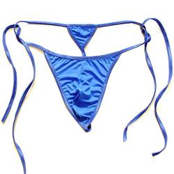 FORNY Sexy Herren-Unterwäsche mit seitlichem G-String, bequemer T-Rücken, Tanga, Blau, Einheitsgröße von FORNY
