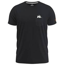 FORSBERG Bronxson T-Shirt Brusttasche mit lässigem Ghettoblaster Bär Funshirt Rundhals bequem robust, Farbe:schwarz, Größe:XXL von FORSBERG