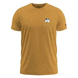 FORSBERG Coolson T-Shirt Brusttasche mit coolem Bär Funshirt Rundhals bequem robust, Farbe:gelb, Größe:3XL von FORSBERG