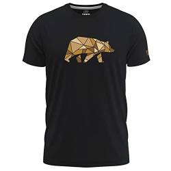 FORSBERG Espenson T-Shirt mit stylischem Bär Brustlogo Rundhals für Herren, Farbe:schwarz/Bronze, Größe:L von FORSBERG