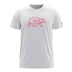 FORSBERG Finnson T-Shirt mit stylischem Bär Brustlogo Rundhals für Herren in Vier verschiedenen Farbkombinationen, Farbe:Weiss, Größe:3XL von FORSBERG