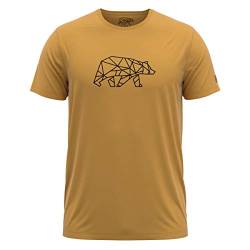 FORSBERG Finnson T-Shirt mit stylischem Bär Brustlogo Rundhals für Herren in Vier verschiedenen Farbkombinationen, Farbe:gelb/schwarz, Größe:3XL von FORSBERG