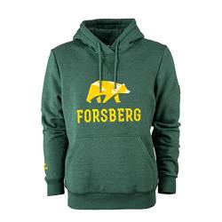 FORSBERG Herren Hoodie mit Bärenlogo | Stylischer Kult-Hoodie mit Polygonbär | Hoher 60% Baumwolle / 40% Polyester, Farbe:grün, Größe:3XL von FORSBERG