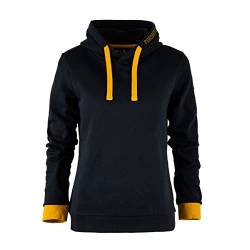 FORSBERG Hoodie Kapuzenpulli für Damen, Farbe:schwarz/senfgelb, Größe:L von FORSBERG