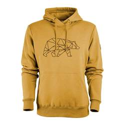 FORSBERG Hoodie mit Logo Bär Herren Sparpreis einfarbig hohe Qualität hochwertig robust bequem guter Schnitt, Farbe:gelb, Größe:XL von FORSBERG