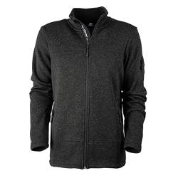 FORSBERG Jacke Strickfleece Strickjacke Outdoorjacke Freizeitjacke für Freizeit und Arbeit, Farbe:schwarz, Größe:M von FORSBERG