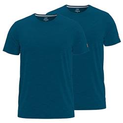 FORSBERG T-Shirt Doppelpack zum Sparpreis einfarbig Rundhals hochwertig robust bequem guter Schnitt, Farbe:Petrol, Größe:4XL von FORSBERG