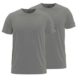 FORSBERG T-Shirt Doppelpack zum Sparpreis einfarbig Rundhals hochwertig robust bequem guter Schnitt, Farbe:grau, Größe:L von FORSBERG
