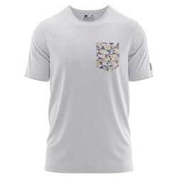 FORSBERG T-Shirt mit Brusttasche im polygonen Design Weiss, Petrol, Farbe:weiß/Pastell, Größe:3XL von FORSBERG