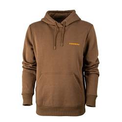 FORSBERG brauner Hoodie mit Logo auf Brust und Rücken, Farbe:braun/orange, Größe:L von FORSBERG