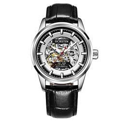 FORSINING Herren-Armbanduhr, automatisch, mechanisch, wasserdicht, Tourbillon, Herren-Armbanduhr, Skelett, selbstaufziehend, Sport-Armbanduhr, Mode, Business, silber von FORSINING