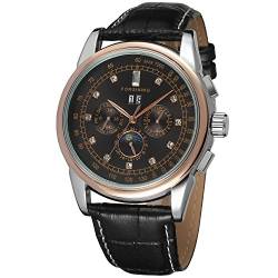 FORSINING Men's High-end Automatic Moon Phase Leather Wrist Watch FSG319M3T6 von FORSINING