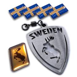 FORTILLO Handgemachte Schweden Schlüsselanhänger kompatibel mit Volvo/Saab/Scania (Edelstahl) von FORTILLO