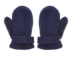 FORUHOO Kinder Handschuhe Wasserdicht mit Fleece Fäustlinge für Unisex Baby Winter(Fleece Navy,3, 51L) von FORUHOO