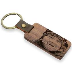 FORYOU24 Schlüsselanhänger graviert aus Holz mit Foto-Gravur Geschenkidee Ihr Lieblings-Foto auf Holz graviert von FORYOU24