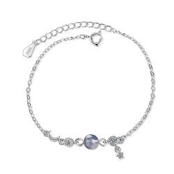 FORgue Armband for Damen, Damen-Armband aus Antik-Silberlegierung, großes Loch, Perlenarmband von FORgue