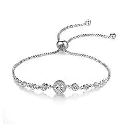 FORgue Armband for Damen, Modeschmuck, schlichtes Design, Kupfer-Diamant-Zirkon-Armband von FORgue