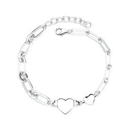 FORgue Armband for Damen, schlichtes Liebesarmband aus Sterlingsilber, modisches Design, Handverzierung von FORgue