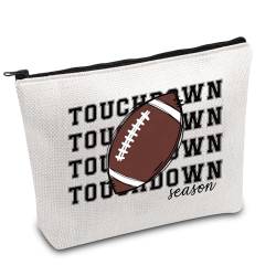 FOTAP Fußballspieler Geschenk Touchdown Saison Fußball Make-up Tasche Spieltag Fußball Geschenk Sport Liebhaber Geschenk Spieltag Geschenk, Touchdown von FOTAP