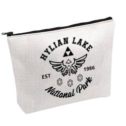 FOTAP Lake Hylia National Park Reisetasche Hylian Lake National Park Kosmetiktasche See Hylia Reise Make-up Tasche Souvenir Reise Geschenk, Weiss/opulenter Garten, Hylian-l von FOTAP