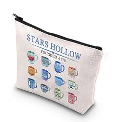 Gilmore TV-Show, inspiriertes Geschenk mit Sternen, hohl, gegründet 1779, Make-up-Tasche, Geschenke für Frauen, weiß, Stars Hollow-uk von FOTAP
