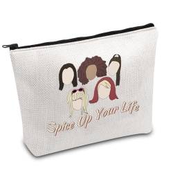 Make-up-Tasche mit Album von Spice Singer von Spice Up Your Life; Geschenk für Musikband, Kosmetiktasche, Pop-Musikliebhaber, Geschenk, weiß, Spice Life UK von FOTAP