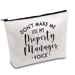 Property Manager Wertschätzung Geschenk Realtor Kosmetiktasche Vermieter Make-up Tasche Zukunft Immobilienmanager Geschenk Haus Verkäufer Geschenk, Weiss/opulenter Garten, Eigentumsverwaltung von FOTAP