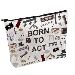 Schauspielerin Schauspielerin Geschenk Born to Act Make-up-Tasche Theater Rezital Geschenk Theater Neuheit Make-up Tasche Broadway Musiktheater Geschenk, Adidas Sportschuhe mit Stollen, Born to Act UK von FOTAP