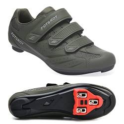 FOTGOAT Herren Fahrradschuhe für Damen, Rennradschuhe mit Stollen Kompatibel mit Peloton SPD ARC Look Delta Cleats, Spin Schuhe Green EU 46 von FOTGOAT