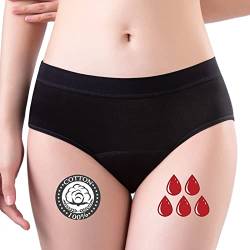 FOTOOL perioden unterwäsche Frauen Damen Panty Menstruation Postpartum Baumwoll periodenunterschwäsche inkontinenz (3 Pack,L) von FOTOOL