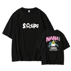 17 Mitglieder Zeigen die gleichen Waren Kurzarm T-Shirt Kpop Tee Shirt für Frauen-Mädchen-Fans Black 2-M von FOTS