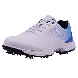FOV Professionelle Laufschuhe Turnschuhe Outdoor Anti-Skid Wasserdicht Atmungsaktive Herren Golf Schuhe Blau 280 von FOV