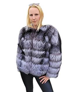 FOX FASHION Felljacke aus echtem Silber Fuchs Fell Pelz Pelzjacke Jacke Echtfell Echtpelz Fuchsfell Silberfuchsfell von FOX FASHION