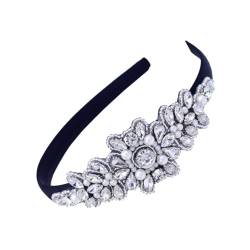 FOYTOKI Stirnband Kristall Hochzeit Tiara Kristall Kopfschmuck Kosmetik Haarband Strass Hochzeit Haarband Strass Haarreifen Strass Braut Perlenbesatz Barock Mädchen Strass Strass Haarnadel von FOYTOKI