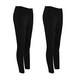 FP DE POWER FLOWER 2er Pack Leggings für Damen Leggings in voller Länge Für Freizeit, Sport, Yoga oder Fitness aus 95% Baumwolle (L-XL, 9073-Combo1) von FP DE POWER FLOWER