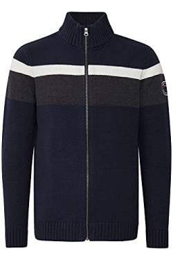 FQ1924 Edvard Herren Strickjacke Cardigan Grobstrick mit Stehkragen, Größe:M, Farbe:Navy Blazer (193923) von FQ1924