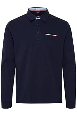 FQ1924 Marten Herren Longsleeve Langarmshirt Shirt mit Hemdkragen aus 100% Baumwolle, Größe:L, Farbe:Navy Blazer (193923) von FQ1924