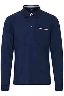 FQ1924 Marten Herren Longsleeve Langarmshirt Shirt mit Hemdkragen aus 100% Baumwolle, Größe:XL, Farbe:Estate Blue (194027) von FQ1924