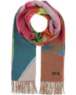 FRAAS Cashmink Schal 56 x 200 cm - Weicher als Kaschmir - Made in Germany - Schal mit Aquarell-Design für Damen - Perfekt für Herbst und Winter Diva Pink von FRAAS