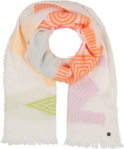 FRAAS Stola mit geometischem Muster - 65 x 180 cm - leichter Schal in Baumwollmischung - Sustainability Edition Honest White von FRAAS