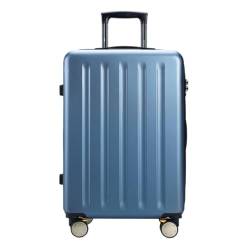 FRADSDBU Trolley-Koffer Neuer Koffer Boarding Code Box Koffer Ins Mode Leder Koffer Trolley Koffer for Männer und Frauen Reisekoffer (Color : Blue, Size : A) von FRADSDBU