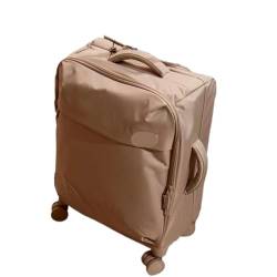 FRADSDBU Trolley-Koffer Neues Gepäck-Boarding-Oxford-Tuch, ultraleichter Gepäckwagen, Softbox, geräuschlos, Universalrad-Gepäck Reisekoffer (Color : Brown, Size : A) von FRADSDBU