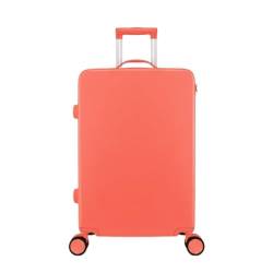 Trolley-Koffer Von Vorne Zu Öffnender Boarding-Koffer for Damen, 24-Zoll-Passwort-Reisekoffer, Universal-Rad-Trolley-Koffer Reisekoffer (Color : Orange, Size : 20) von FRADSDBU
